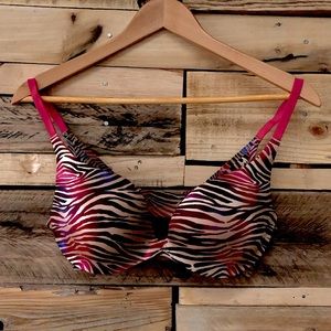 VICTORIAS SECRET pink tiger stripe push-up bra 34D